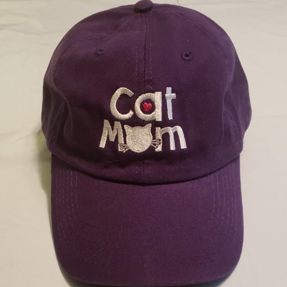 Purple Cat Mom Cap